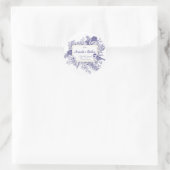 Oudroze Kersttoile, Vogel Dennenappels Ronde Sticker (Tas)