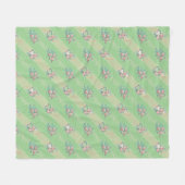 Oudroze roospatroon - fleece deken (Voorkant (Horizontaal))