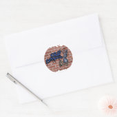 oudschool graffiti ontwerp ronde sticker (Envelop)