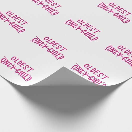 Oudste met alleen uitgesneden kind cadeaupapier (Hoek)