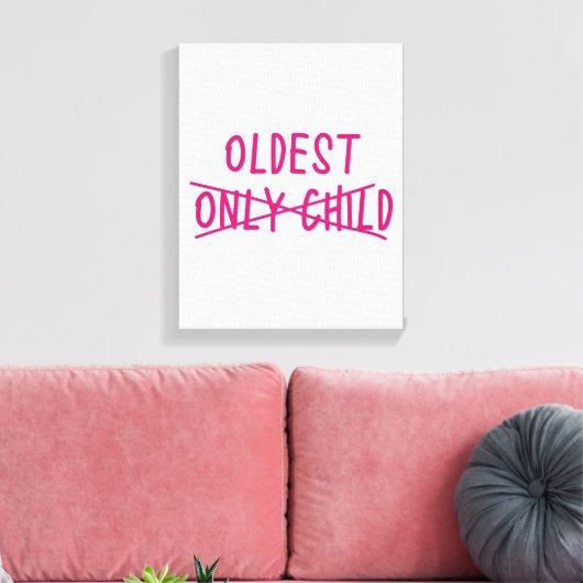 Oudste met alleen uitgesneden kind canvas afdruk (Insitu (Woonkamer))