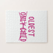 Oudste met alleen uitgesneden kind legpuzzel (Horizontaal)