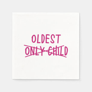 Oudste met alleen uitgesneden kind servet