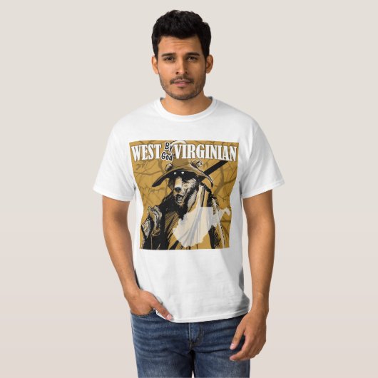Ouest par le T-shirt de Virginian de Dieu (Devant entier)