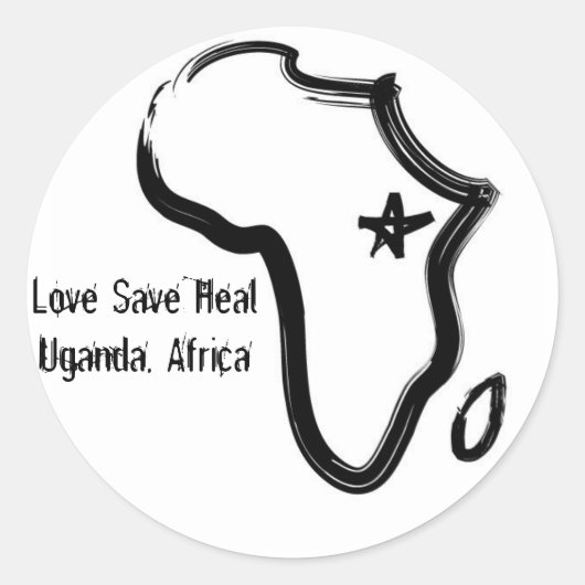 Ouganda, Afrique autocollant (Devant)