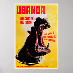 Ouganda Art Afrique Voyage Affiche Impression Mura