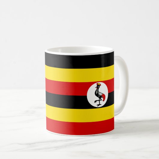 "Ouganda Flag Mug - Bold National Pride Cof (Devant droit)