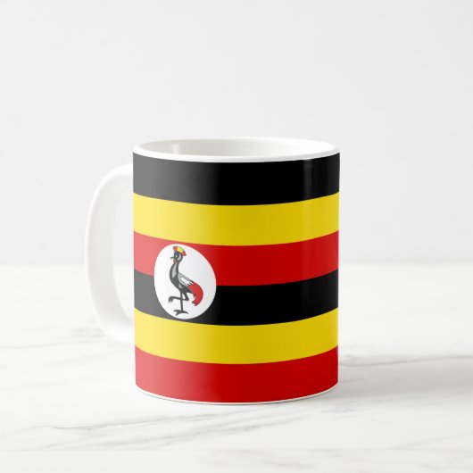 "Ouganda Flag Mug - Bold National Pride Cof (Devant gauche)