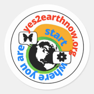 Oui 2 Earth Now Start Where U R Sticker