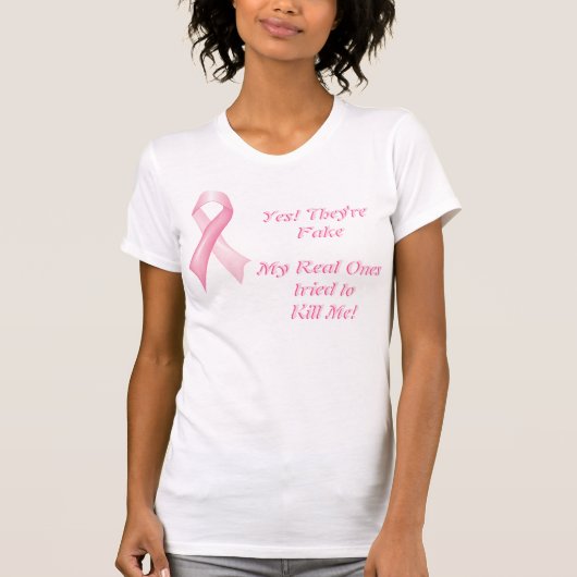 Oui, ce sont des faux T-shirts pour le cancer du s (Devant)