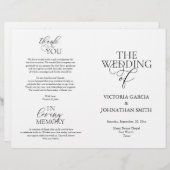 Oui, Cérémonie Mariage Programme pliable (Devant / Derrière)