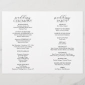 Oui, Cérémonie Mariage Programme pliable (Dos)