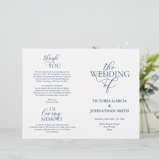 Oui, Cérémonie Mariage Programmes pliables (Debout devant)