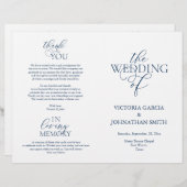 Oui, Cérémonie Mariage Programmes pliables (Devant / Derrière)