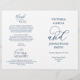 Oui, Cérémonie Mariage Programmes pliables