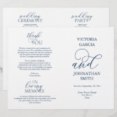 Oui, Cérémonie Mariage Programmes pliables (Devant / Derrière)