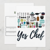 Oui Chef Carte de recette de Noël pour les fêtes (Devant / Derrière)