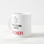 Oui Chef ! Chaque seconde compte Mug (Devant gauche)