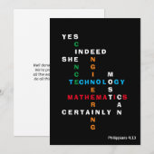 Oui Elle Peut VOIR La Carte D'Encouragement (Devant / Derrière)