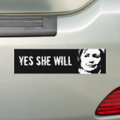 OUI, ELLE VA BOMPER STICKER (En voiture)