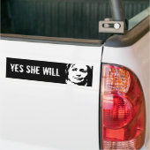 OUI, ELLE VA BOMPER STICKER (Sur camion)