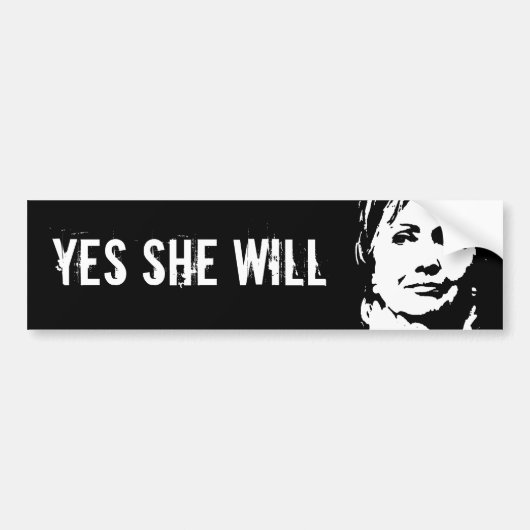 OUI, ELLE VA BOMPER STICKER (Devant)