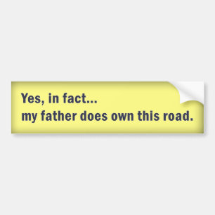 Oui, en fait... Bumper Sticker Jaune avec Bleu