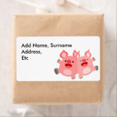 OUI ! ! Étiquette d'expédition de cochons de dessi (En situation)