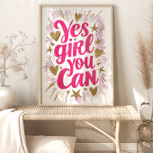 Oui Fille Tu Peux : Impression d'art inspirationne