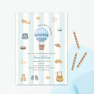 Oui Hij Is Drie Paris Franse Verjaardag Kaart