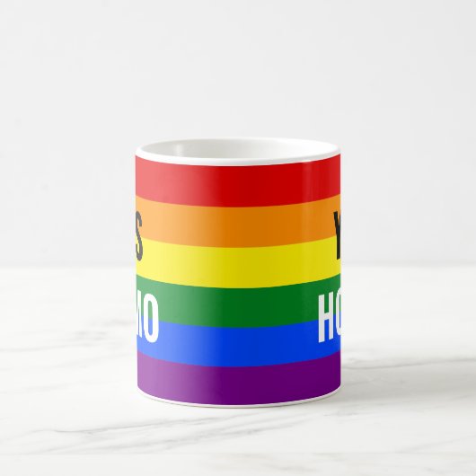 Oui Homo Rainbow Pride Mug (Centre)
