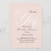 Oui Invitation à la douche nuptiale (Devant / Derrière)