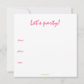 Oui, invitation à la fête du coeur (Dos)