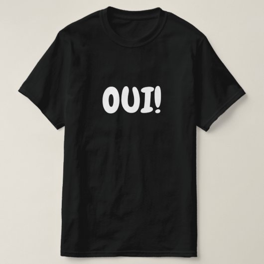 Oui, ja in het Frans T-shirt (Design voorkant)