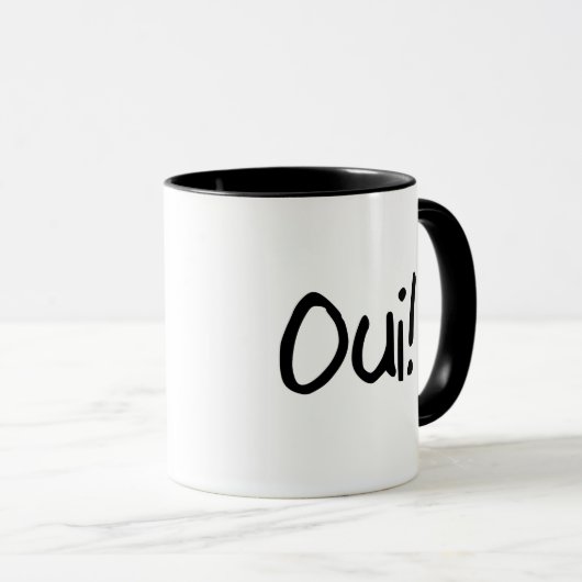 Oui. ja! Mok Franse taal - Slogan (Voorkant rechts)