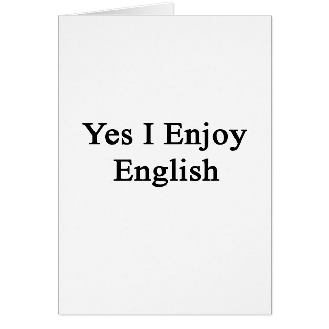 Oui j'apprécie l'anglais (Devant)