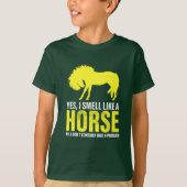 Oui, je sens comme un cheval en T-shirt jaune (Devant)