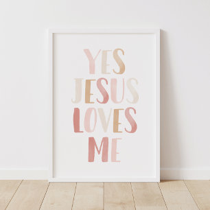 Oui Jésus m'aime Décoration de nurserie pour fille