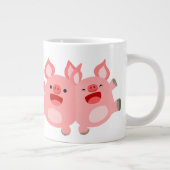 OUI ! ! Joli cochon de caricature Jumbo Mug (Droite)
