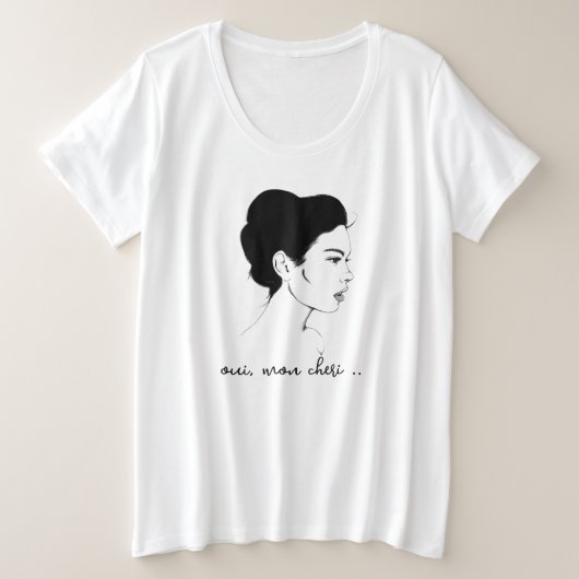 Oui, Mon Cheri T-shirt (Design voorkant)