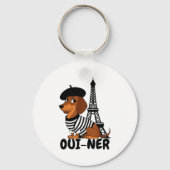 Oui-ner Dog Funny Dachshund Wiener Sausage Ween Do Sleutelhanger (Voorkant)