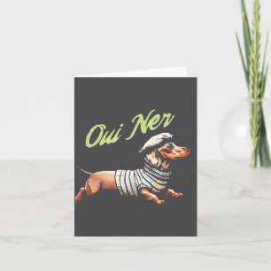 Oui Ner Grappige Dachshund Wienerse Honden Franse Kaart