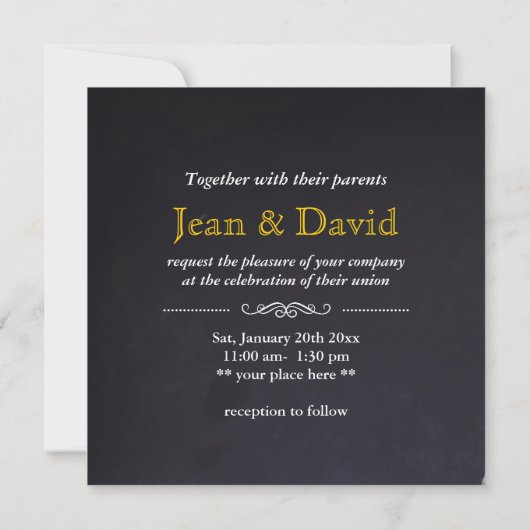 Oui, nous faisons ! Faire-part de mariage de (Dos)