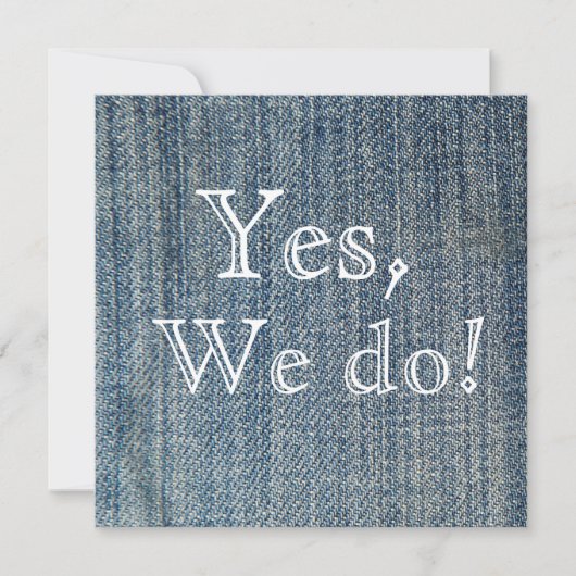 Oui, nous faisons ! Faire-part de mariage de (Devant)