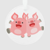 OUI ! ! Ornement acrylique des cochons de dessin m (dos)