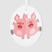 OUI ! ! Ornement acrylique des cochons de dessin m (devant)