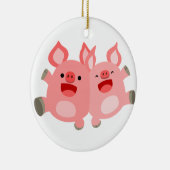 OUI ! ! Ornement de cochons de dessin mignon (Droite)