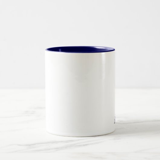 Oui Oui Eiffel Tower Paris Navy Two-Tone Mok (Center)