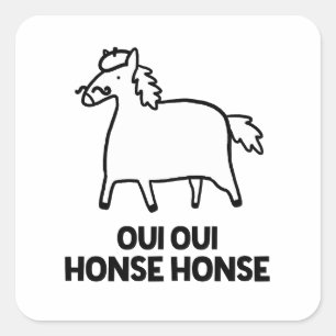 Oui Oui Honse Honse Frans Paard Pun Sticker
