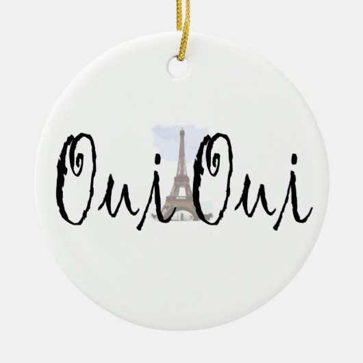 Oui, Oui. Keramisch Ornament (Voorkant)